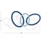 CosmoLiving by Cosmopolitan Blue Metal Overlapping Oval Geometric Wall Decor 43" x 2" x 22"